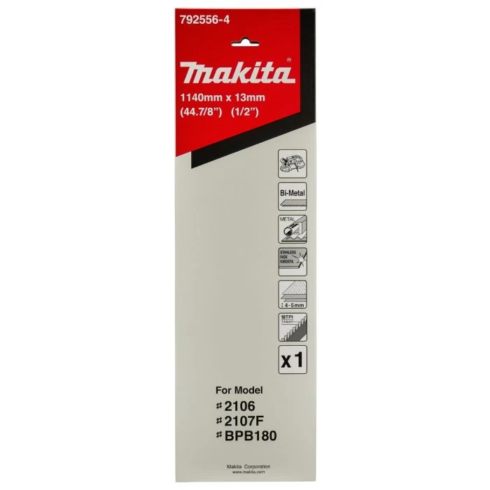Makita 792556-4 Zaagband Metaal/RVS 1140x13mm BiM 2 Makita 792556-4 Zaagband Metaal/RVS 1140x13mm BiM - Afbeelding 2