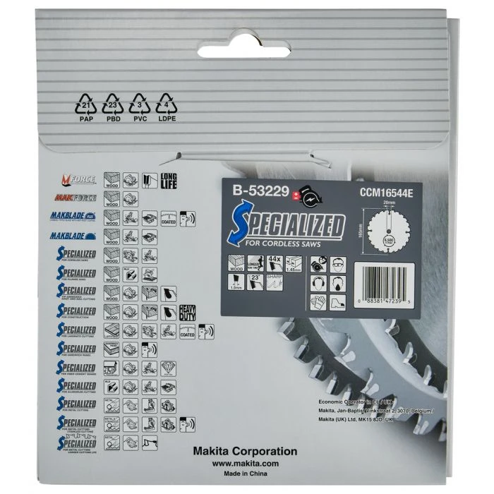 Makita B-53229 Cirkelzaagblad Hout 12 Makita B-53229 Cirkelzaagblad Hout - Afbeelding 12