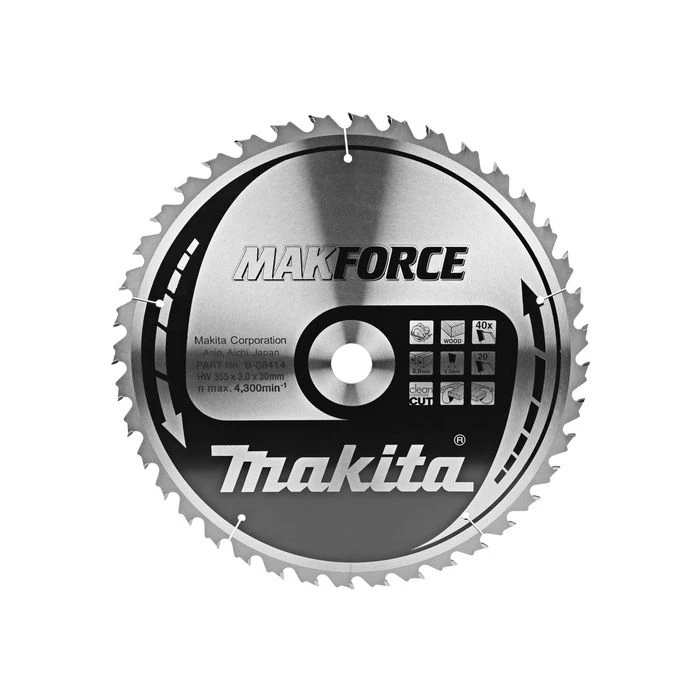 Makita B-08414 Zaagb Hout 355x30x3,0 40T 20g 2 Makita B-08414 Zaagb Hout 355x30x3,0 40T 20g - Afbeelding 2