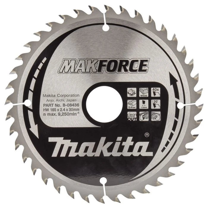 Makita B-08436 Cirkelzaagblad Hout 2 Makita B-08436 Cirkelzaagblad Hout - Afbeelding 2