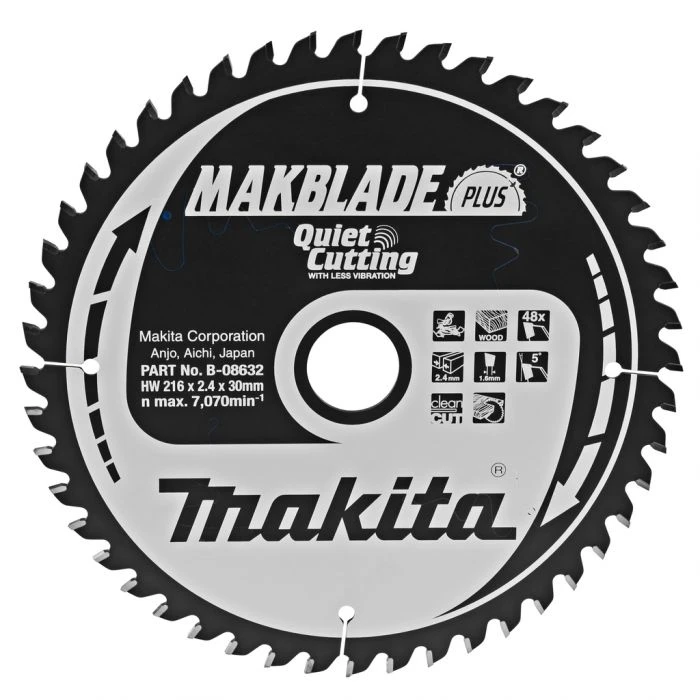 Makita B-08632 Zaagb Q+C 216x30x2,4 48T 5g 1 Makita B-08632 Zaagb Q+C 216x30x2,4 48T 5g