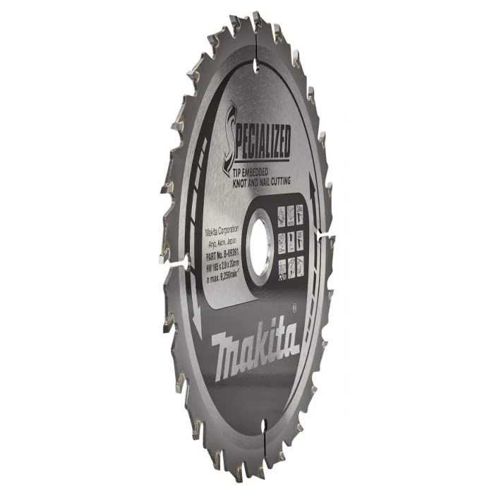 Makita B-09391 Cirkelzaagblad Hout (noest/spijker) 6 Makita B-09391 Cirkelzaagblad Hout (noest/spijker) - Afbeelding 6