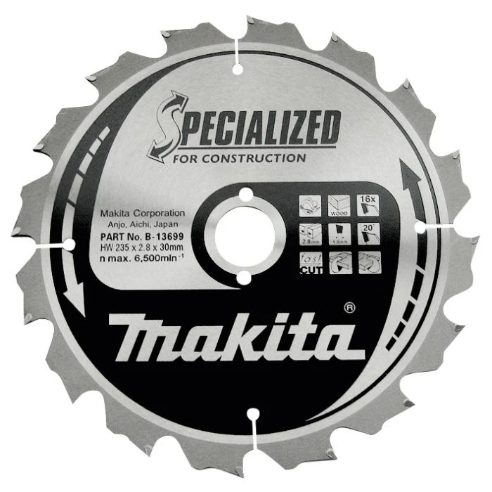 Makita B-13699 Cirkelzaagblad Hout (bouw/constructie) 5 Makita B-13699 Cirkelzaagblad Hout (bouw/constructie) - Afbeelding 5