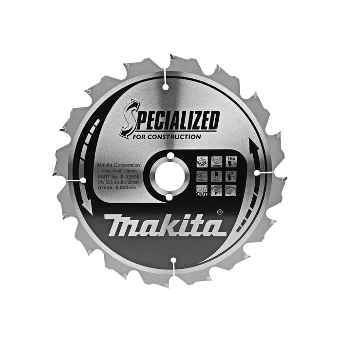 Makita B-13699 Cirkelzaagblad Hout (bouw/constructie) 2 Makita B-13699 Cirkelzaagblad Hout (bouw/constructie) - Afbeelding 2
