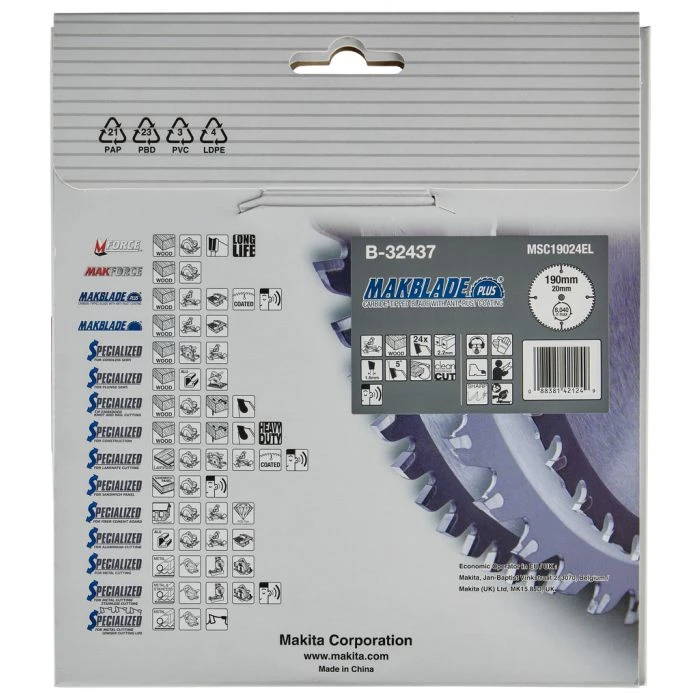 Makita B-32437 Afkortzaagblad Hout 4 Makita B-32437 Afkortzaagblad Hout - Afbeelding 4