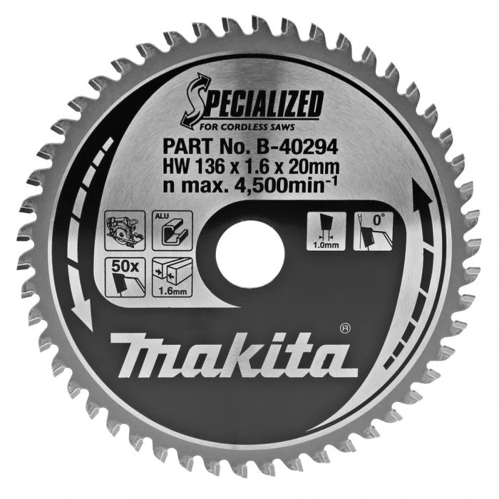 Makita B-40294 Cirkelzaagblad Aluminium 1 Makita B-40294 Cirkelzaagblad Aluminium