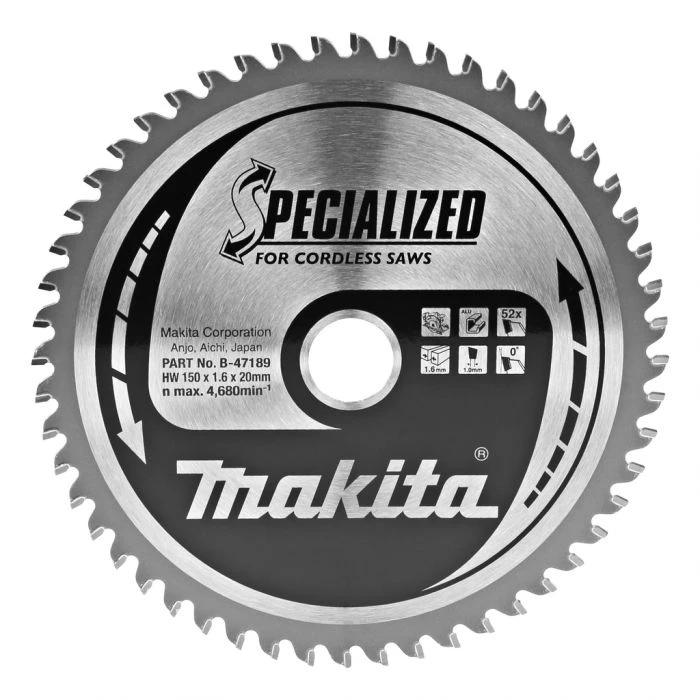 Makita B-47189 Cirkelzaagblad Aluminium 1 Makita B-47189 Cirkelzaagblad Aluminium